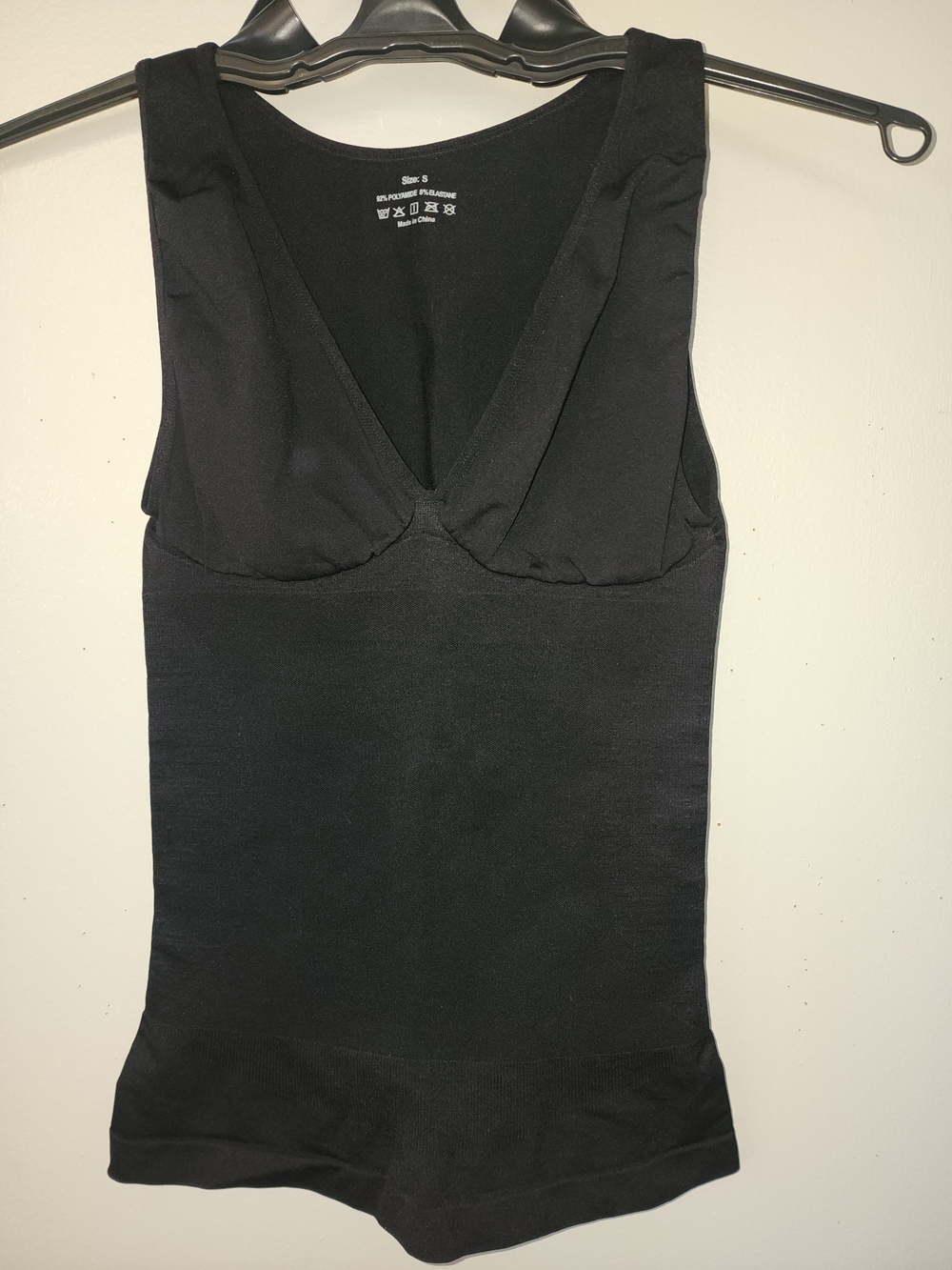 Black Women's Seamless V-Neck Tank Shapewear